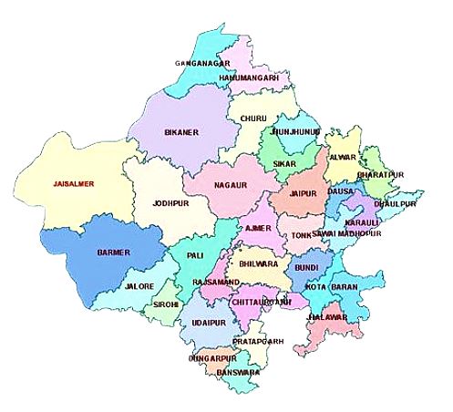 rajasthan map