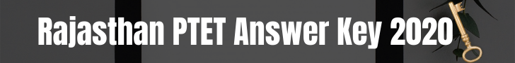Rajasthan PTET Answer Key 2020