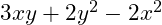 3xy+2y^{2}-2x^{2}