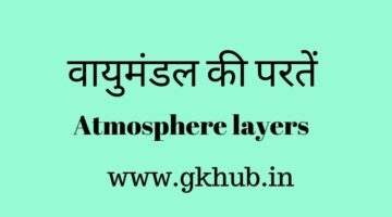 वायुमंडल की परतें – Atmosphere layers In Hindi || Geography