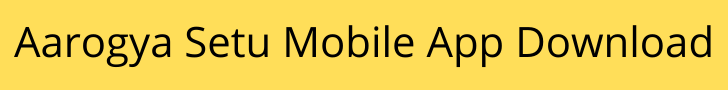 Aarogya Setu Mobile App Download