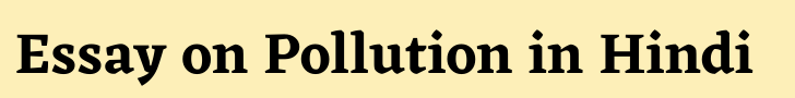 essay on pollution in hindi