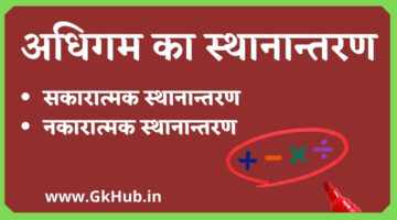 अधिगम का स्थानान्तरण -TRANSFER OF LEARNING