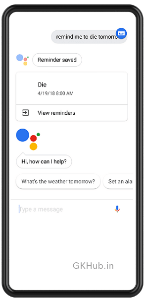 google assistant Reminders