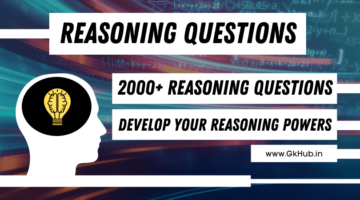Reasoning Questions in Hindi – Competitive Exams Reasoning Questions in Hindi – Competitive Exams