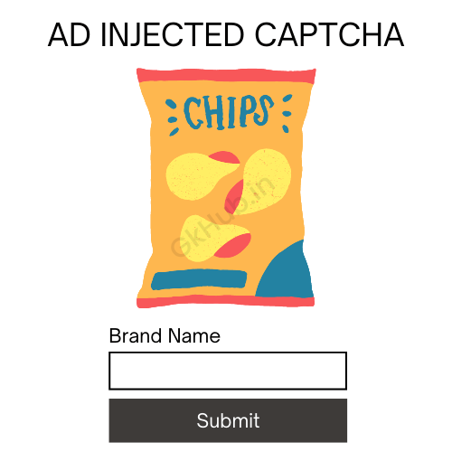 Ad injected Captcha