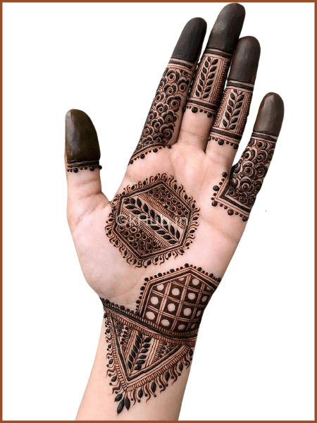 Royal half hand mehndi design