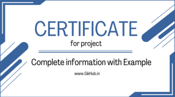 How to Write Certificate For Project File – Sample Format