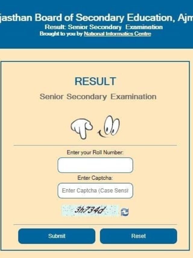Rajasthan Board RBSE 12th Result 2022