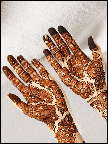 easy full hand mehndi design