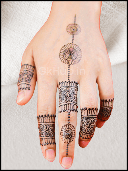 easy simple finger mehndi design