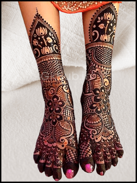 foot mehndi design easy
