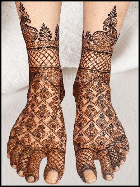 foot mehndi design simple
