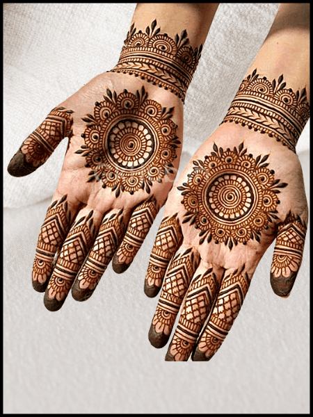 front hand easy mehndi designs