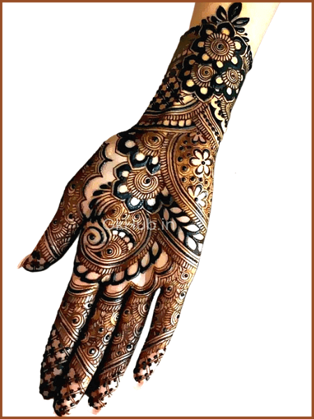 latest Modern royal front hand mehndi design