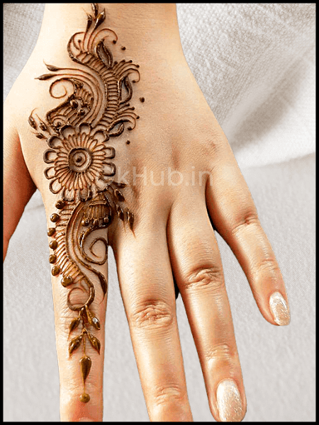 modern finger mehndi design