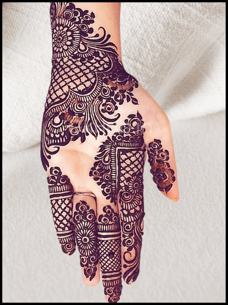 modern full hand mehndi design