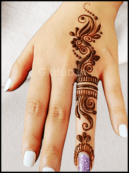 ring finger mehndi design