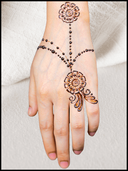 royal finger mehndi design