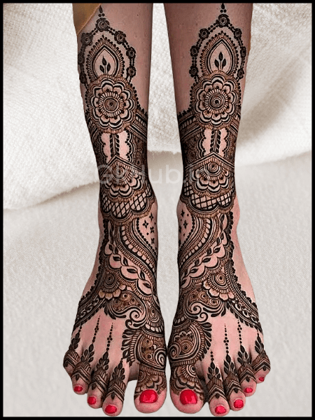 simple easy foot mehndi design
