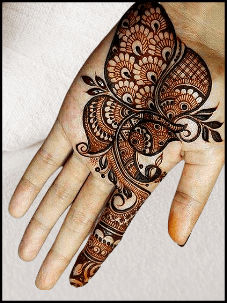 simple mehndi designs for front hands