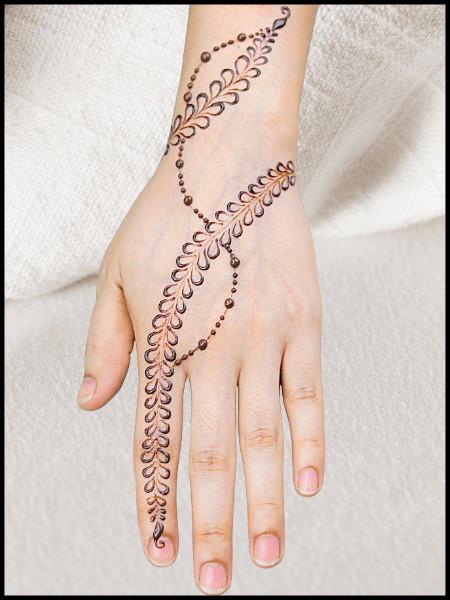 stylish finger mehndi design