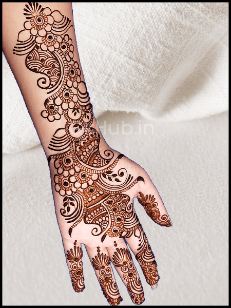 stylish full hand mehndi design