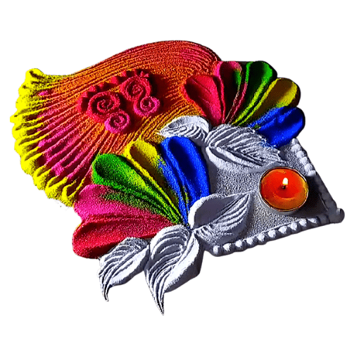 Holi Rangoli designs 2