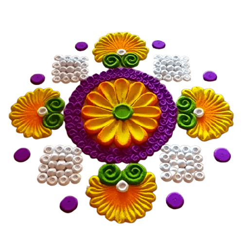 Holi Rangoli designs 4