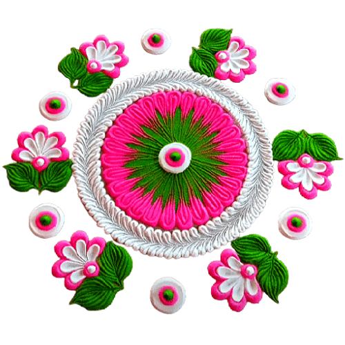 Holi Rangoli designs 5