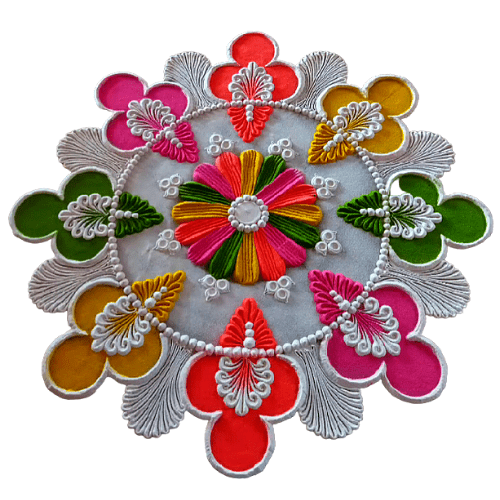 Holi Rangoli designs 6