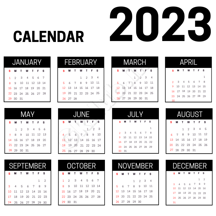 Calendar Of 2023 With Festivals