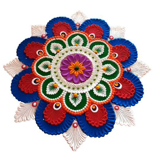 border rangoli side designs