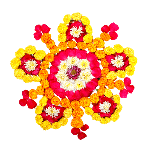 easy flower rangoli designs