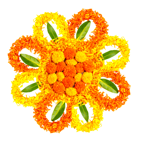 flower rangoli design for diwali