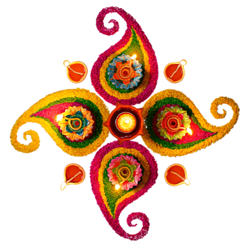 flower rangoli design
