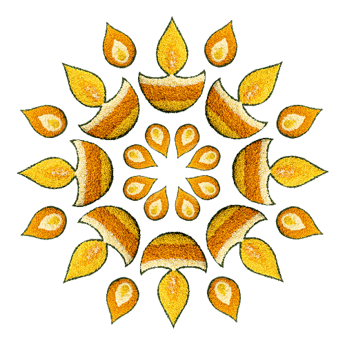 free hand rangoli designs with flowers
