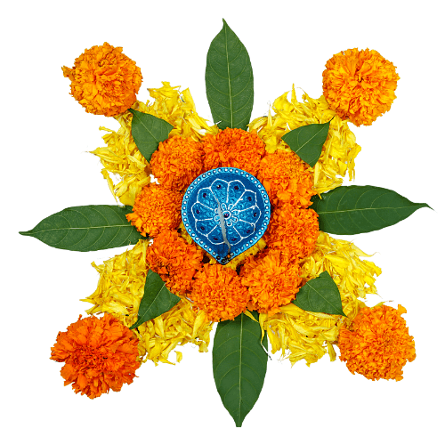 fresh flowers rangoli designs