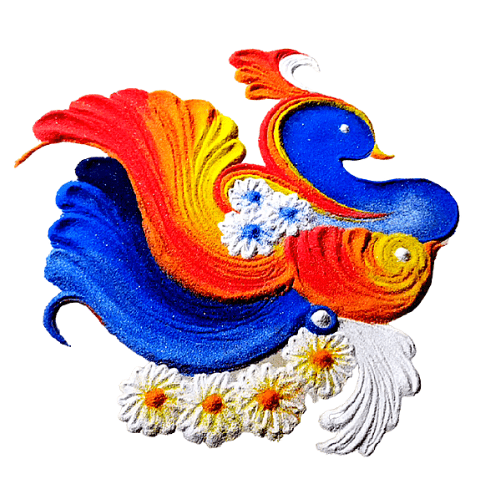 peacock easy rangoli designs