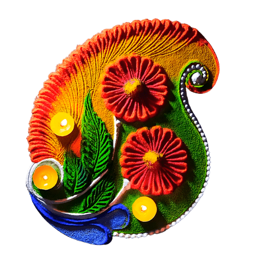 peacock new rangoli designs