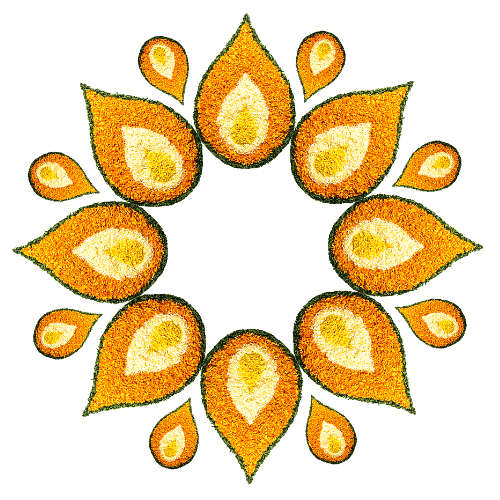 rangoli design flower simple