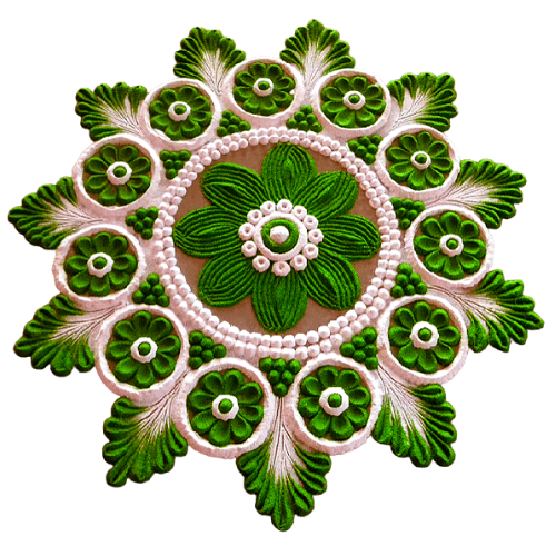 simple border rangoli designs for doors