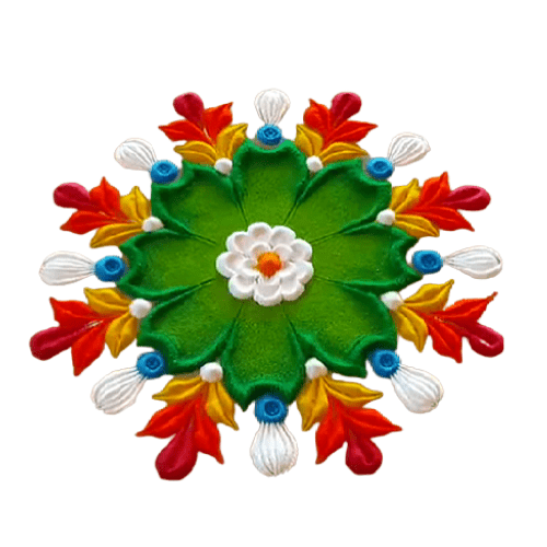simple border rangoli designs for doors