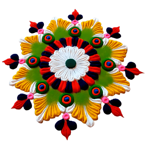 simple rangoli border designs for home