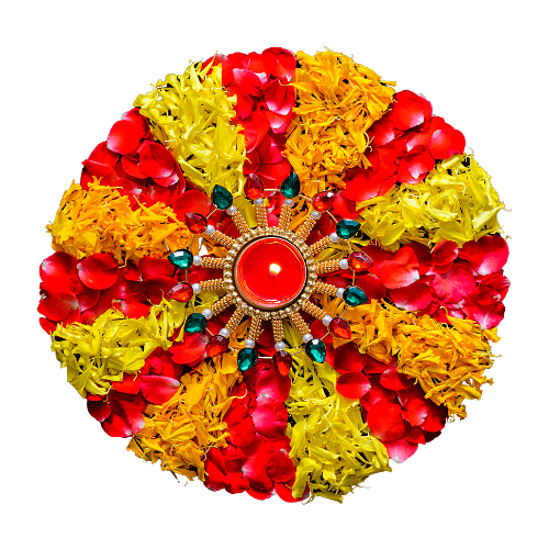 small flower rangoli design