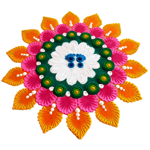 unique rangoli design for diwali