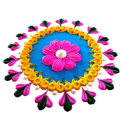 very easy rangoli design